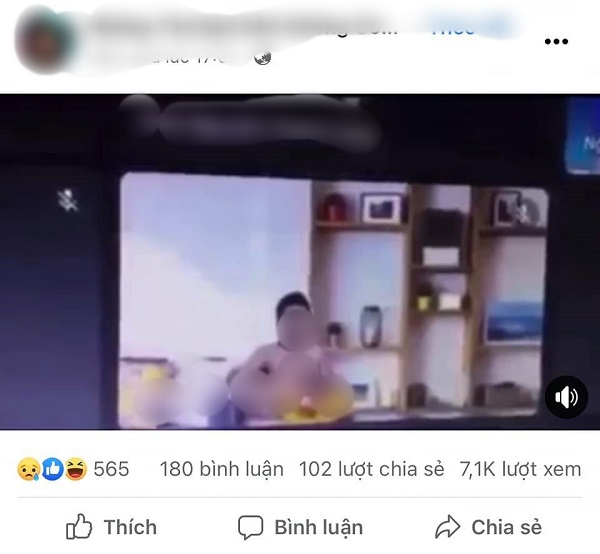 Clip quay sinh viên cảnh nhạy cảm trong lớp học trực tuyến