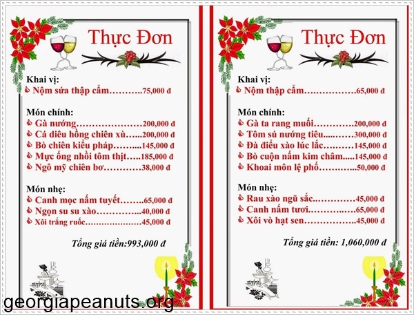 Thực đơn trong kinh nghiệm đặt tiệc cưới lưu động